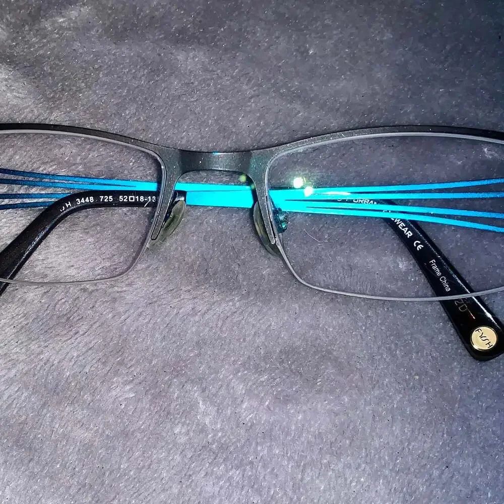 FYSH \ F-3448 \ BLACK  TURQUOISE \ 725 \ 52 - 18 \ 135 \ OPTICAL FRAMES
